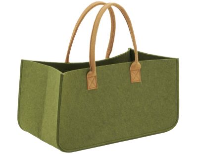 Sac à bûches en feutrine 50 x 25 cm (Kaki)