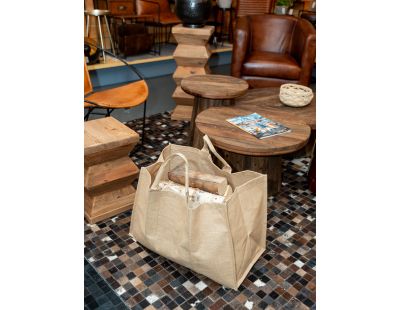Sac à bûches en jute (Naturel)