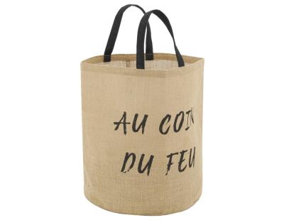 Sac à bûches en jute chocolat