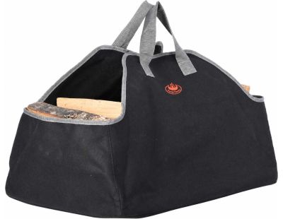Sac à bûches en polyester noir