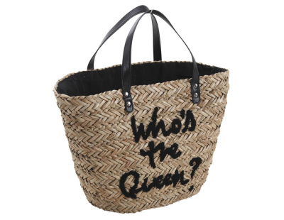 Sac cabas en jonc Who's The Queen