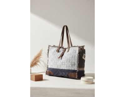 Sac en coton avec décor graphique