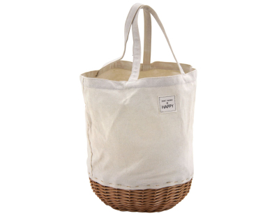 Sac tissu rond fond osier