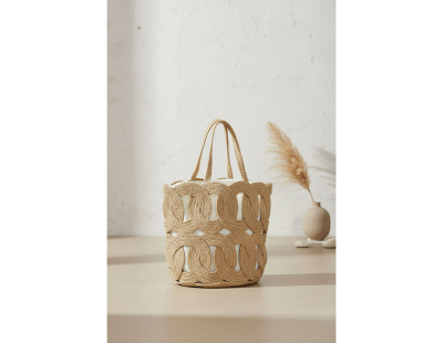 Sac en jute ajouré doublé coton