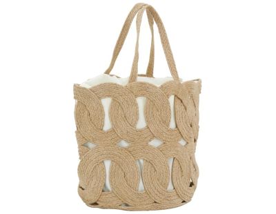 Sac en jute ajouré doublé coton