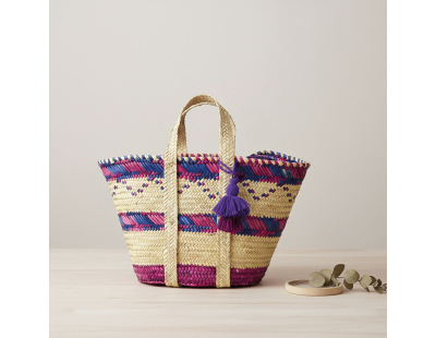 Sac en palmier naturel et coloré (1)