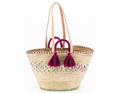 Sac en palmier naturel et coloré (2)