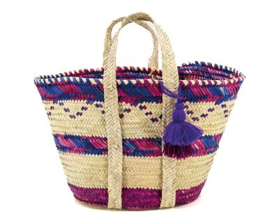 Sac en palmier naturel et coloré (1)