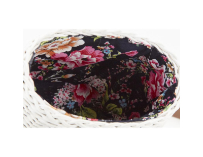 Sac en rotin laqué et cuir