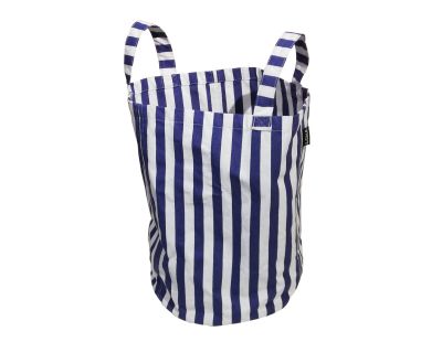 Sac de plage 100% coton Porta (Rayé bleu et blanc)