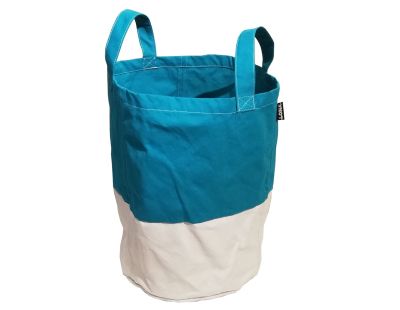 Sac de plage 100% coton Porta (Vert et blanc cassé)