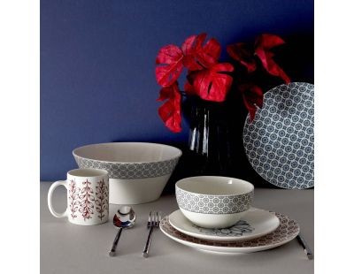 Saladier en porcelaine Cottage 24 cm (Gris)