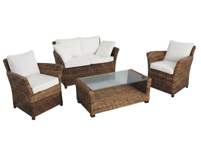 Salon en bananier et acajou Célèbes