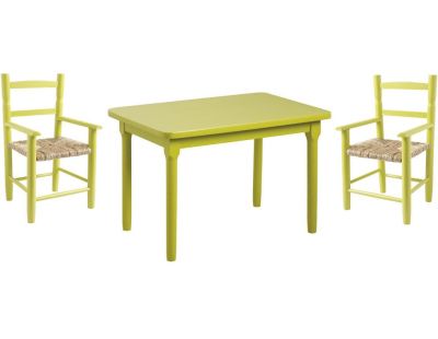 Salon enfant 1 table 2 fauteuils (Anis)