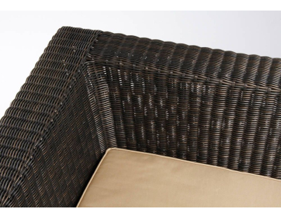 Salon de jardin Cosy 7 pièces en polyrésine mordorée