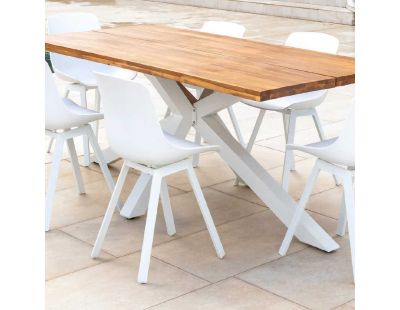 Salon de jardin en aluminium et bois Tarifa