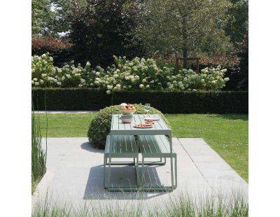 Salon de jardin en aluminium vert d'eau Rio