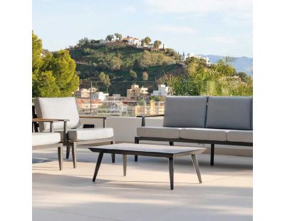 Salon de jardin détente en aluminium Tarifa