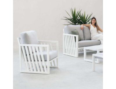 Salon de jardin détente en aluminium 4 places Abigeil