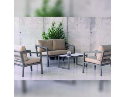 Salon de jardin détente en aluminium 4 places Acapulco