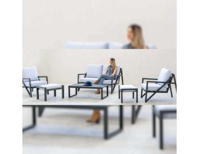 Salon de jardin détente en aluminium 4 places Albania