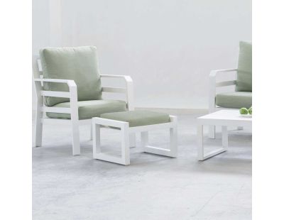 Salon de jardin détente en aluminium 4 places Kravi