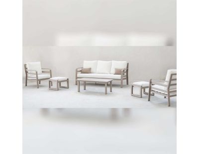 Salon de jardin détente en aluminium 5 places Kravi