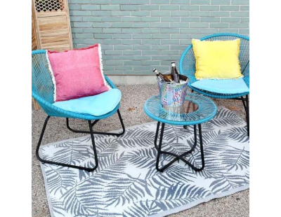 Salon de jardin 3 pièces en polyrésine Malo