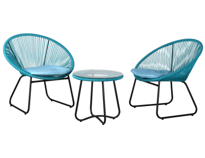 Salon de jardin 3 pièces en polyrésine Malo