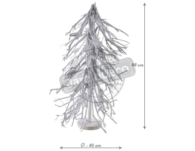 Sapin de Noël en bois patiné blanc