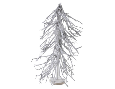 Sapin de Noël en bois patiné blanc