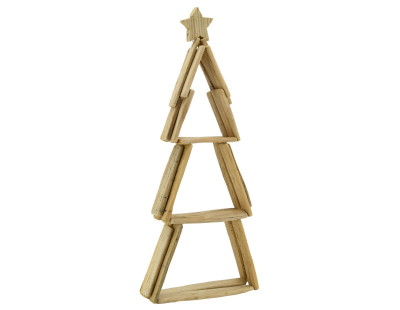 Sapin en bois flotté avec étoile