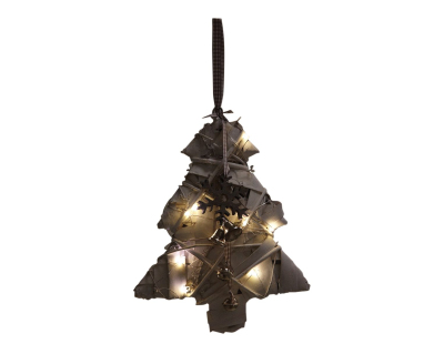 Sapin en bois lumineux à suspendre