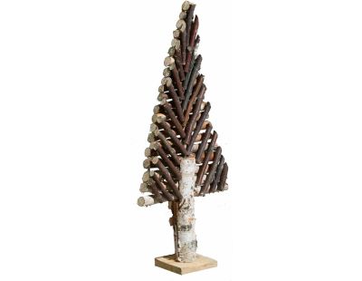 Sapin décoratif en bouleau motif chevron (Petit modèle)