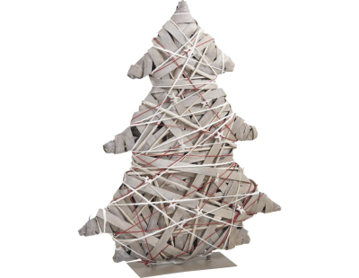 Sapin déco en osier et métal