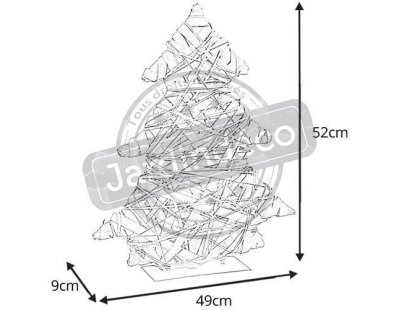 Sapin déco en osier et métal