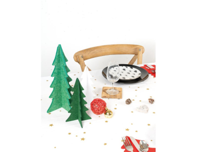 Sapin en feutrine verte (30 cm - Lot de 6)