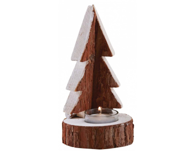 Sapin porte bougie en bois