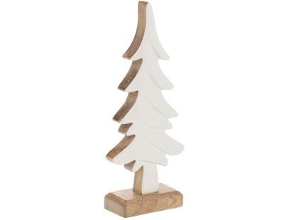 Sapins décoratifs en bois de manguier blanc (Lot de 2)