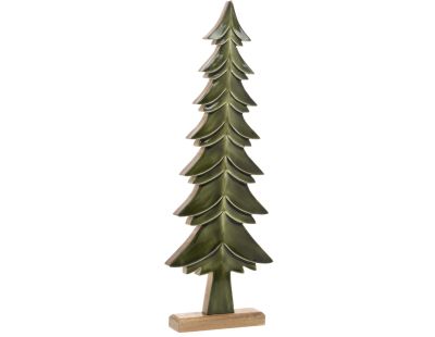 Sapins décoratifs en bois de manguier vert (Lot de 3)