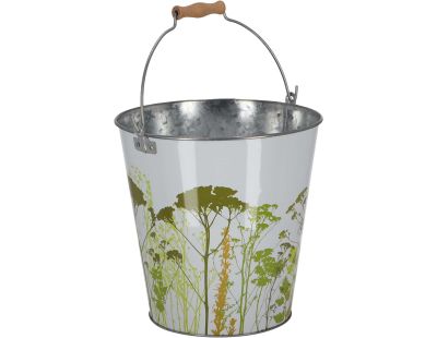 Seau en métal avec décor Herbe (9 litres)