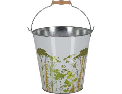 Seau en métal avec décor Herbe (9 litres)
