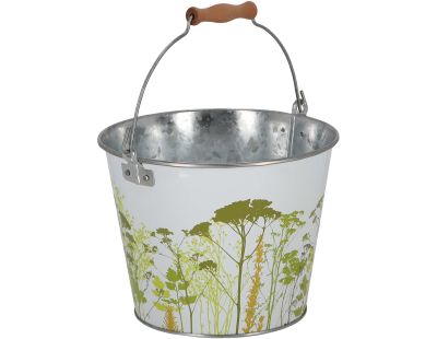 Seau en métal avec décor Herbe (5 litres)