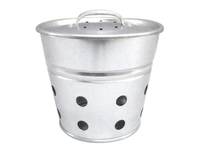 Seau vermicomposteur en acier galvanisé 5 Litres