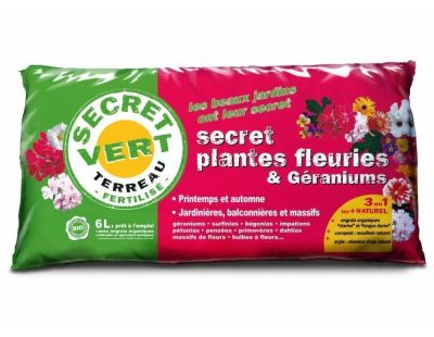 Terreau pour plantes fleuries et géraniums 1,8kg