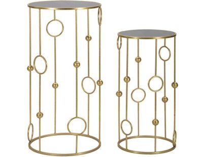 Selettes en métal doré Cage (Lot de 2)