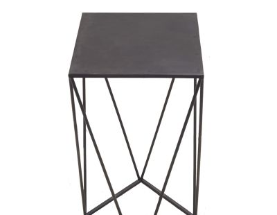 Sellette design en métal noir (60 x 60 x 80 cm)