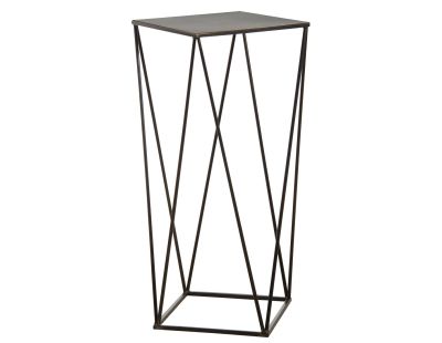 Sellette design en métal noir (60 x 60 x 80 cm)