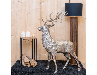 Sellette porte-bûches en métal et bois Rondo