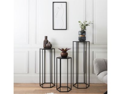 Sellettes assorties en métal (Lot de 3) (Noir)